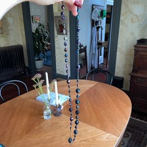Iridescent costume jewelry necklace